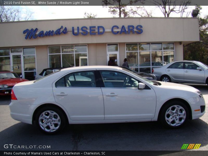 White Suede / Medium Light Stone 2010 Ford Fusion SE