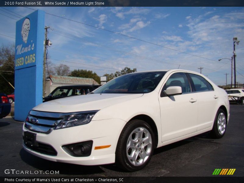 White Suede / Medium Light Stone 2010 Ford Fusion SE