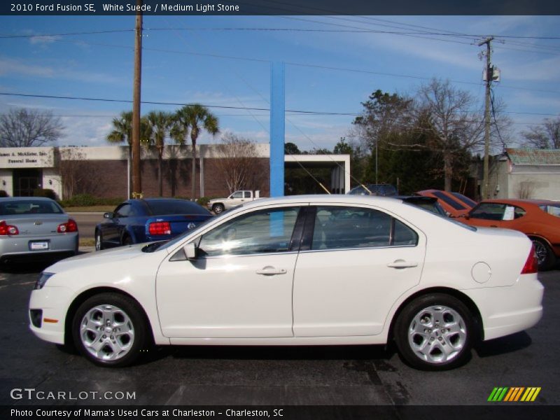 White Suede / Medium Light Stone 2010 Ford Fusion SE