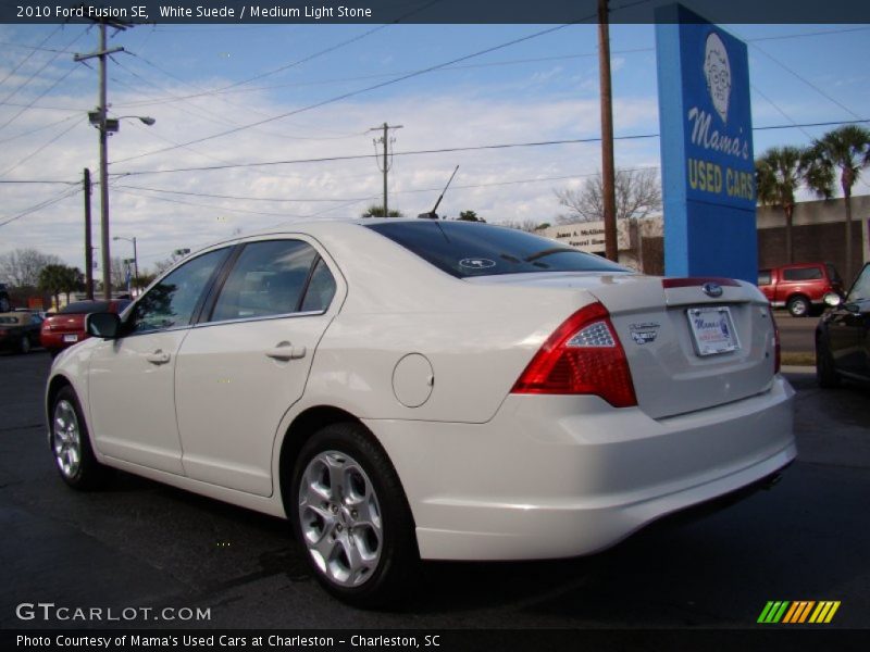 White Suede / Medium Light Stone 2010 Ford Fusion SE