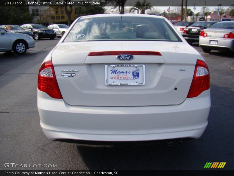 White Suede / Medium Light Stone 2010 Ford Fusion SE