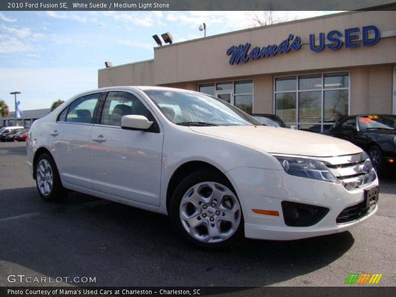 White Suede / Medium Light Stone 2010 Ford Fusion SE