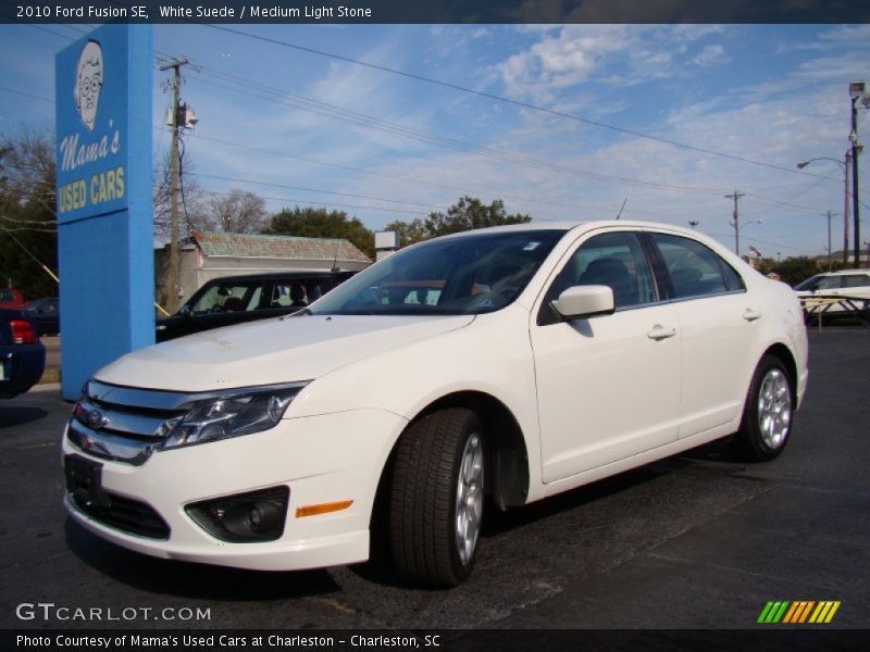 White Suede / Medium Light Stone 2010 Ford Fusion SE