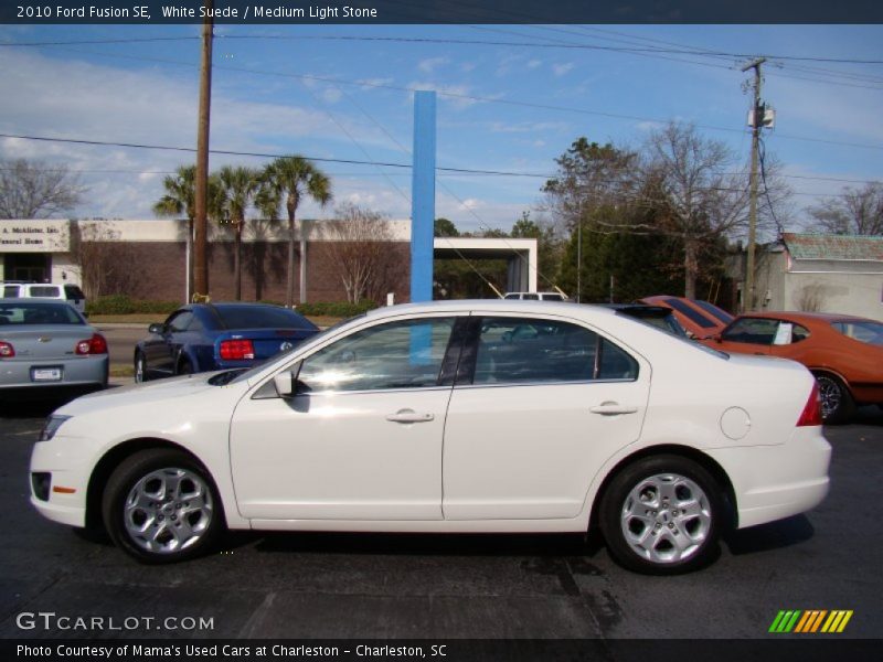White Suede / Medium Light Stone 2010 Ford Fusion SE