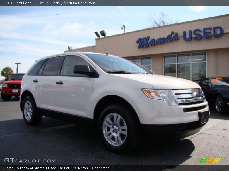 White Suede / Medium Light Stone 2010 Ford Edge SE
