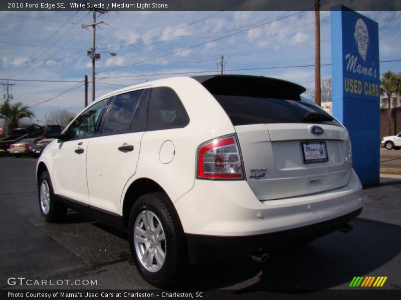 White Suede / Medium Light Stone 2010 Ford Edge SE