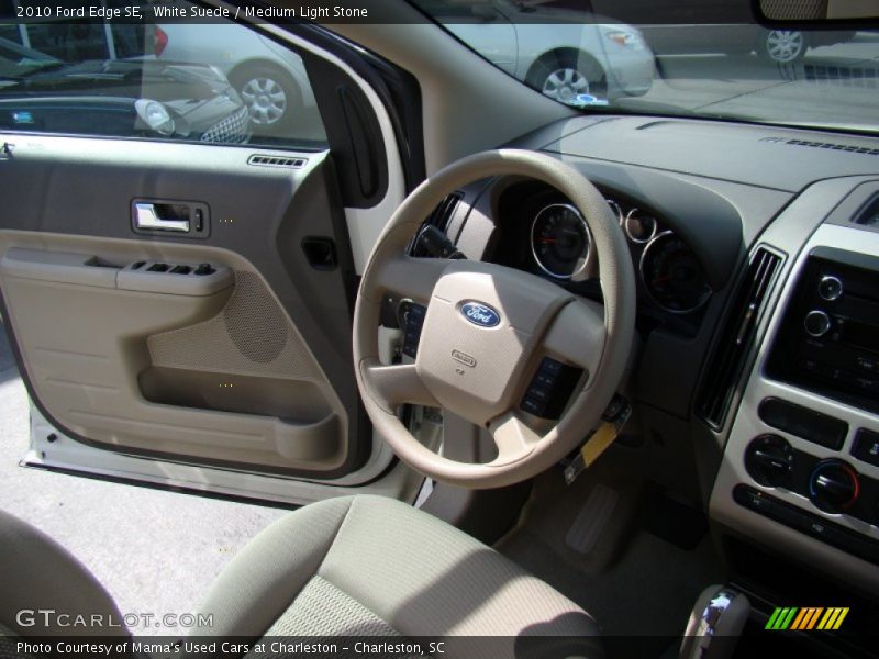 White Suede / Medium Light Stone 2010 Ford Edge SE
