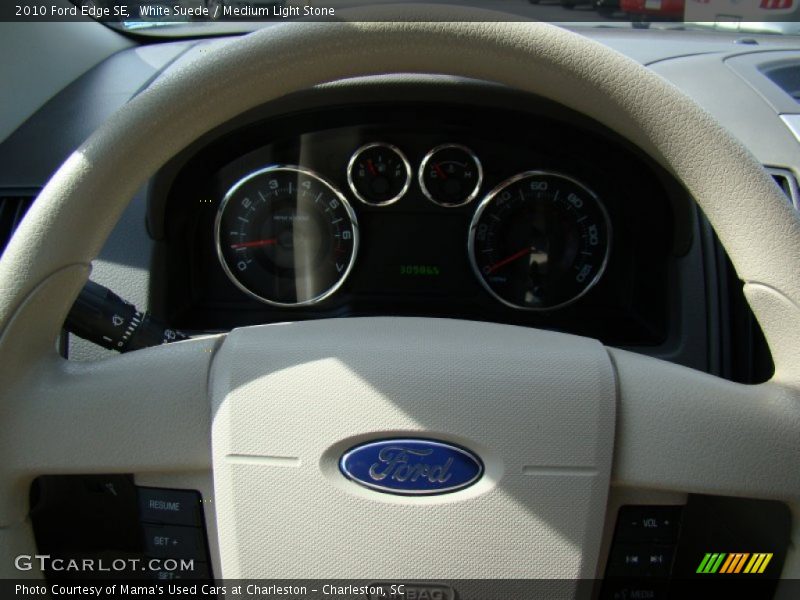 White Suede / Medium Light Stone 2010 Ford Edge SE