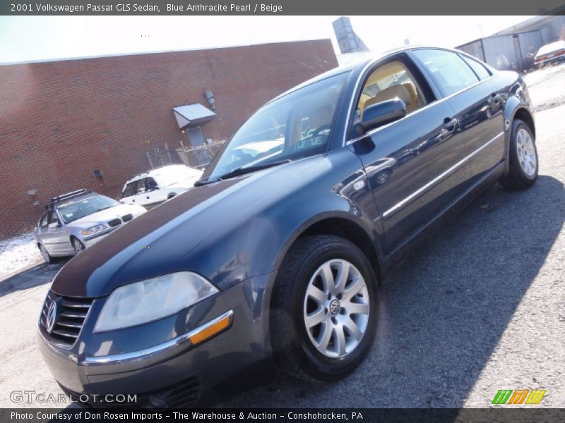 Blue Anthracite Pearl / Beige 2001 Volkswagen Passat GLS Sedan