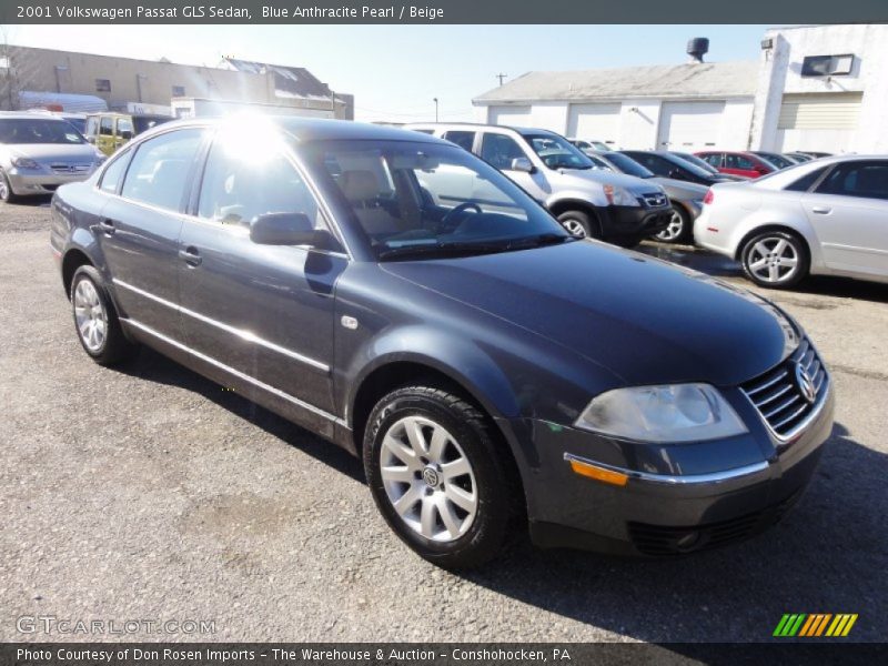 Blue Anthracite Pearl / Beige 2001 Volkswagen Passat GLS Sedan