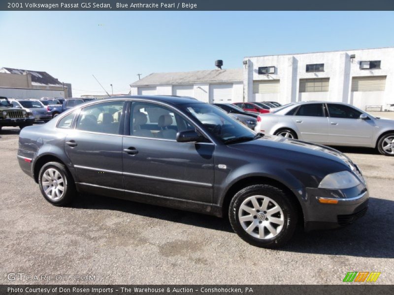 Blue Anthracite Pearl / Beige 2001 Volkswagen Passat GLS Sedan