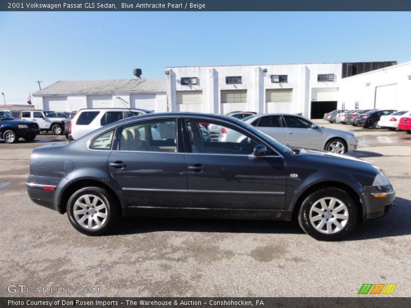 Blue Anthracite Pearl / Beige 2001 Volkswagen Passat GLS Sedan