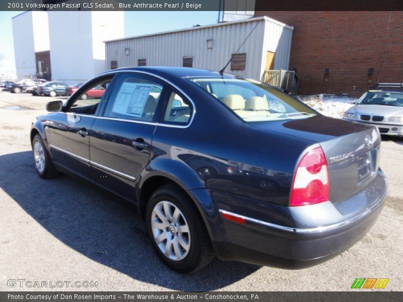 Blue Anthracite Pearl / Beige 2001 Volkswagen Passat GLS Sedan