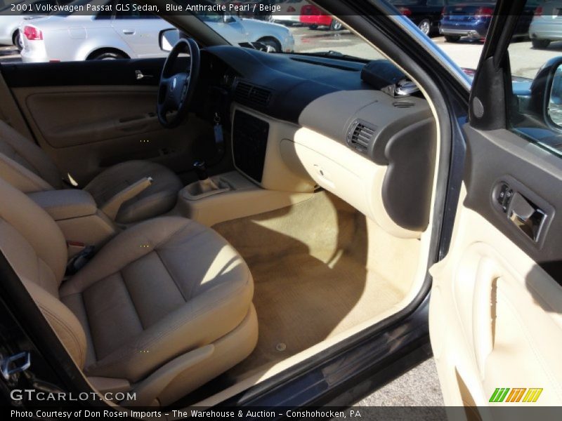 Blue Anthracite Pearl / Beige 2001 Volkswagen Passat GLS Sedan