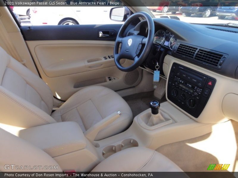 Blue Anthracite Pearl / Beige 2001 Volkswagen Passat GLS Sedan