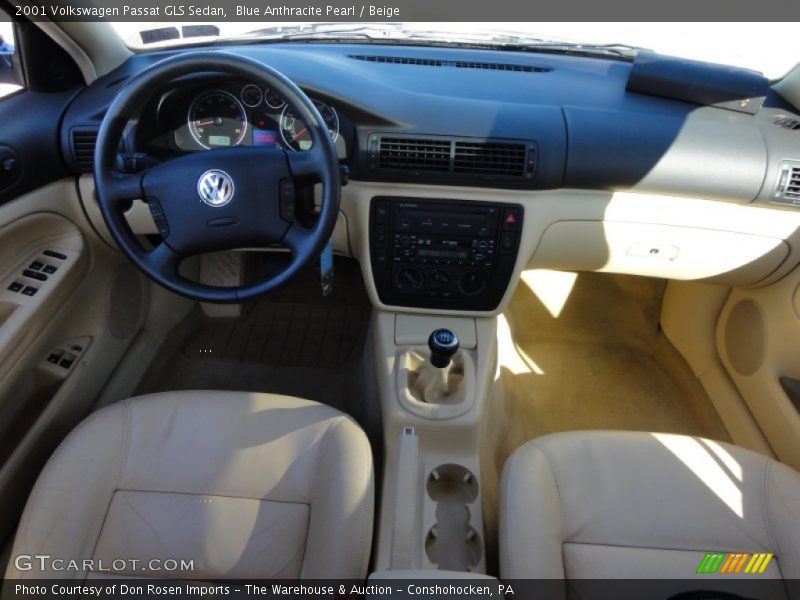 Blue Anthracite Pearl / Beige 2001 Volkswagen Passat GLS Sedan