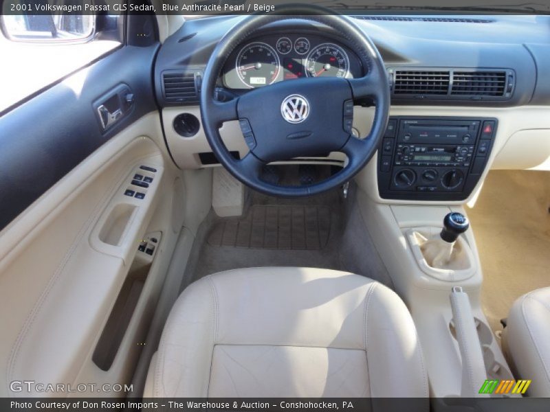 Blue Anthracite Pearl / Beige 2001 Volkswagen Passat GLS Sedan