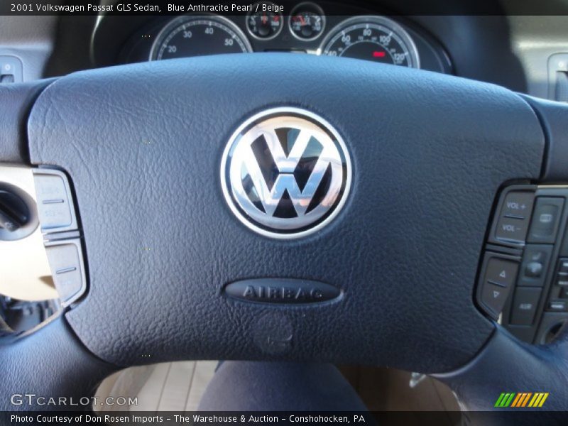 Blue Anthracite Pearl / Beige 2001 Volkswagen Passat GLS Sedan
