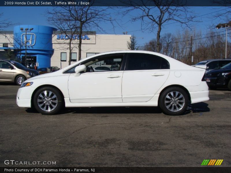 Taffeta White / Beige 2009 Honda Civic EX Sedan