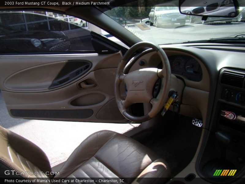 Black / Medium Parchment 2003 Ford Mustang GT Coupe