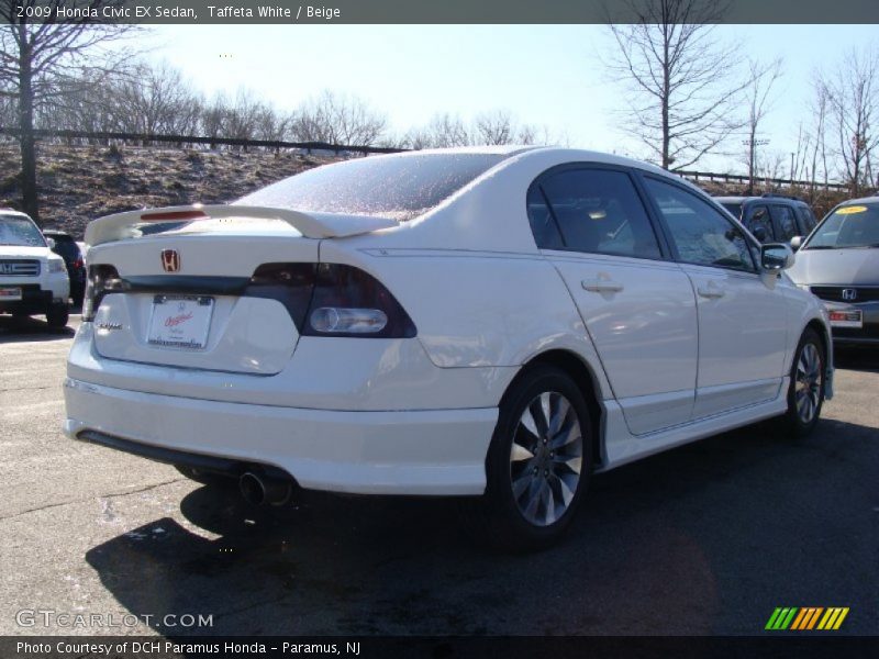 Taffeta White / Beige 2009 Honda Civic EX Sedan