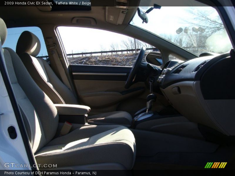 Taffeta White / Beige 2009 Honda Civic EX Sedan