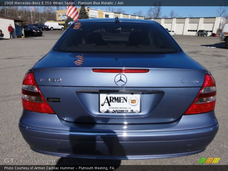 Platinum Blue Metallic / Ash 2006 Mercedes-Benz E 350 4Matic Sedan