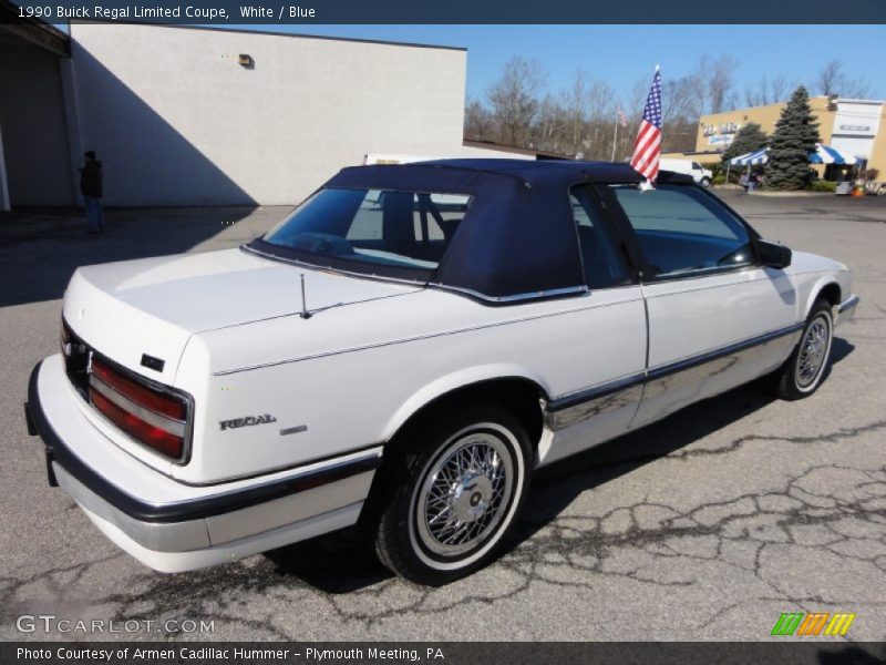 White / Blue 1990 Buick Regal Limited Coupe