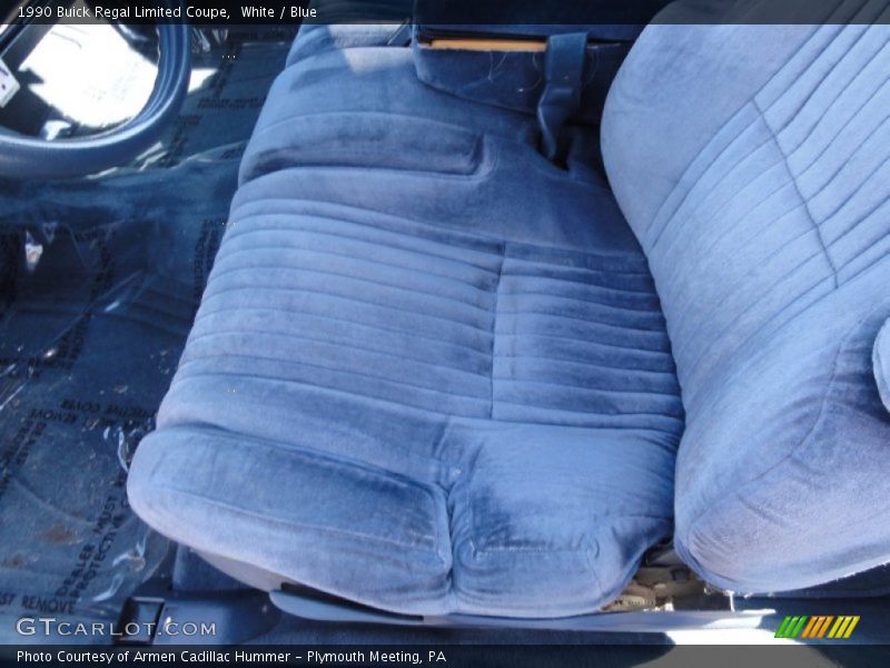White / Blue 1990 Buick Regal Limited Coupe