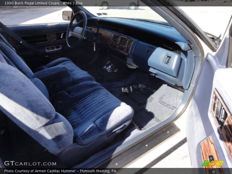 White / Blue 1990 Buick Regal Limited Coupe