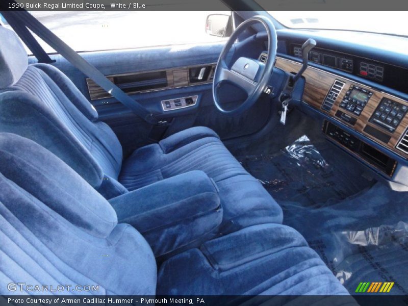 White / Blue 1990 Buick Regal Limited Coupe