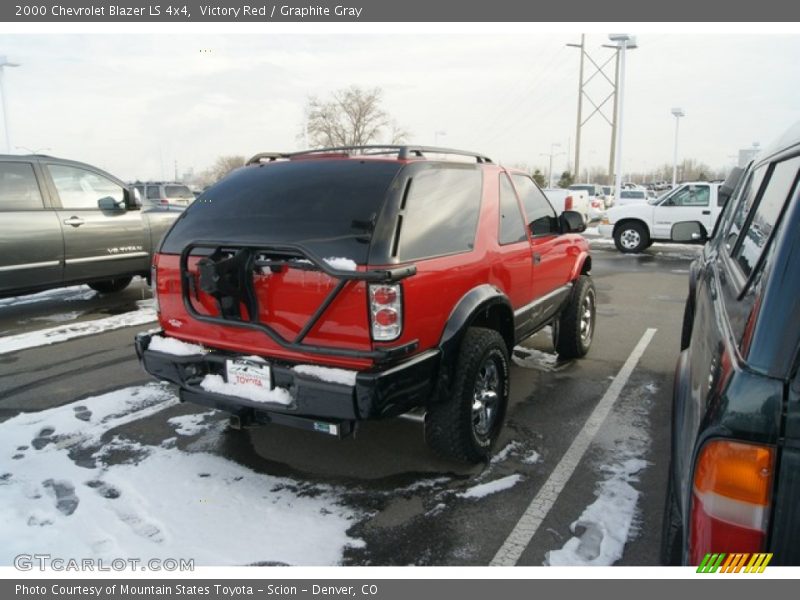 Victory Red / Graphite Gray 2000 Chevrolet Blazer LS 4x4