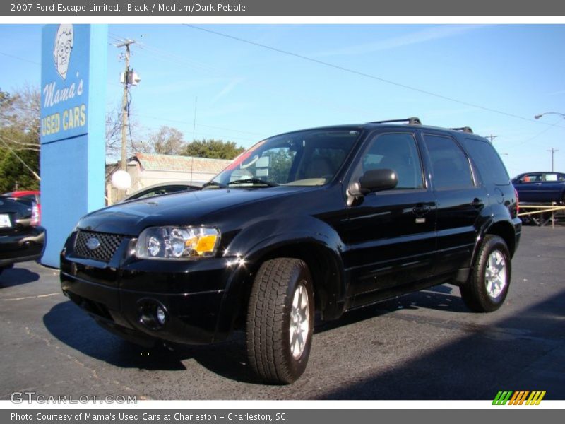 Black / Medium/Dark Pebble 2007 Ford Escape Limited