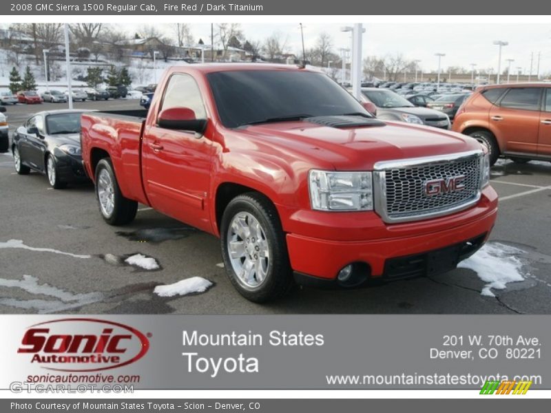 Fire Red / Dark Titanium 2008 GMC Sierra 1500 Regular Cab