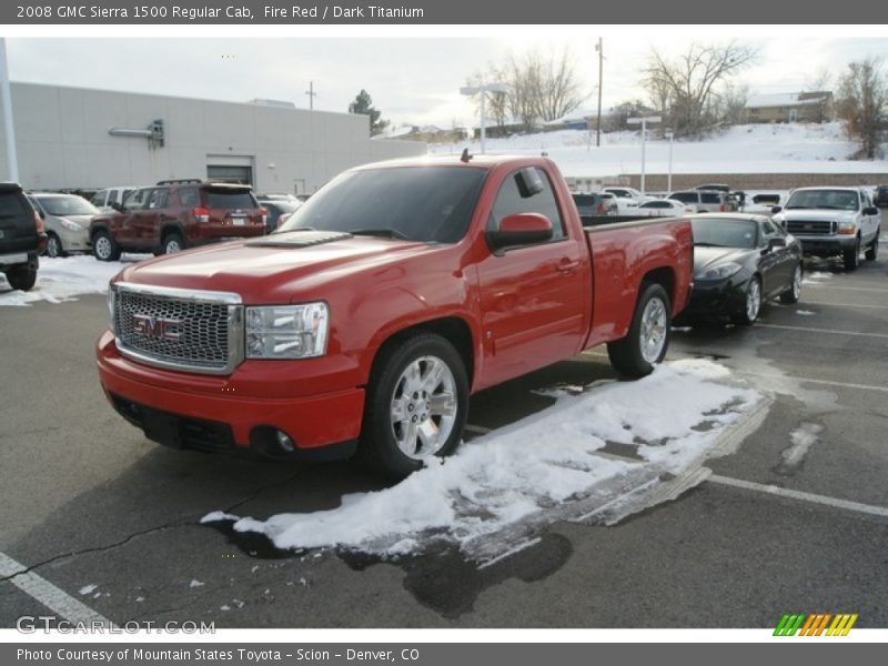 Fire Red / Dark Titanium 2008 GMC Sierra 1500 Regular Cab