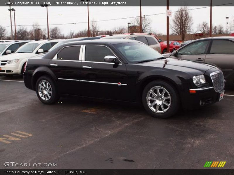 Brilliant Black / Dark Khaki/Light Graystone 2007 Chrysler 300 C HEMI