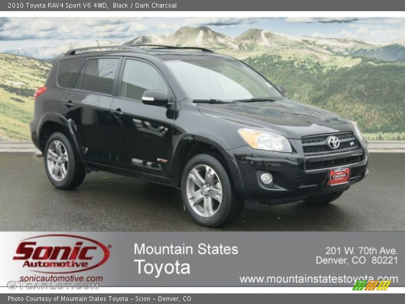 Black / Dark Charcoal 2010 Toyota RAV4 Sport V6 4WD