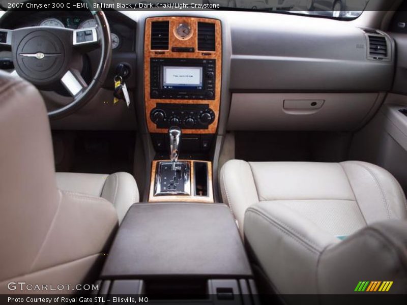 Brilliant Black / Dark Khaki/Light Graystone 2007 Chrysler 300 C HEMI