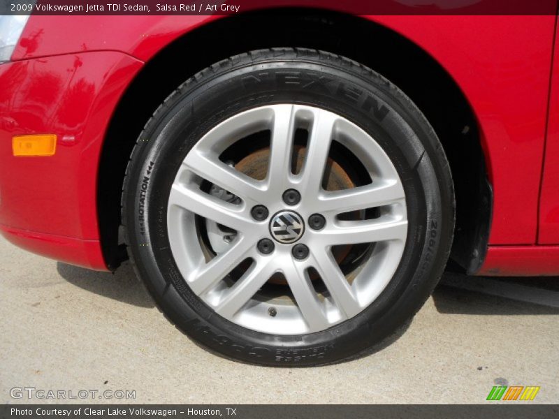 Salsa Red / Art Grey 2009 Volkswagen Jetta TDI Sedan