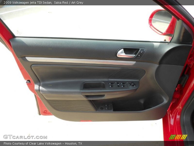 Salsa Red / Art Grey 2009 Volkswagen Jetta TDI Sedan