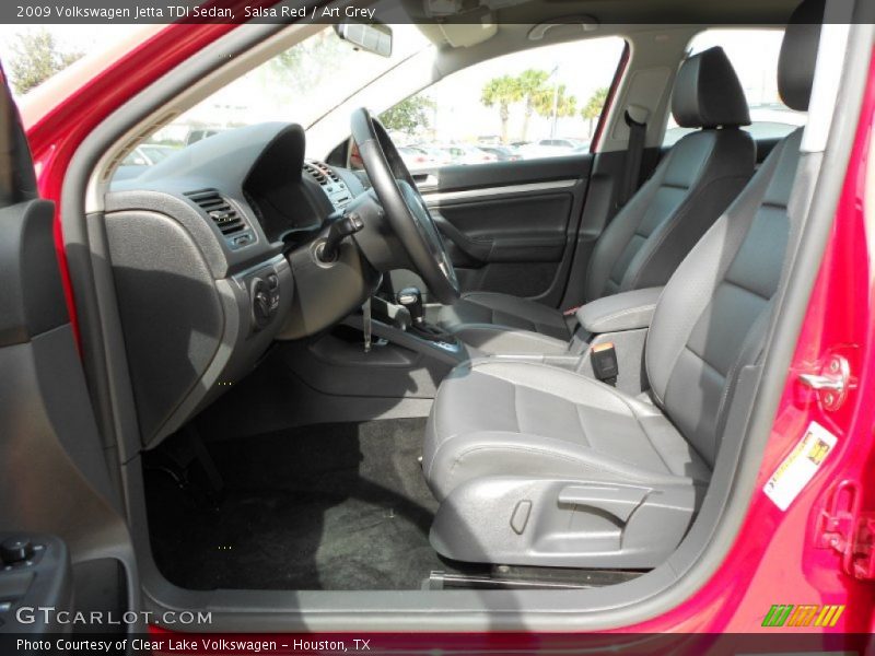 Salsa Red / Art Grey 2009 Volkswagen Jetta TDI Sedan