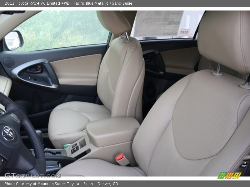 Pacific Blue Metallic / Sand Beige 2012 Toyota RAV4 V6 Limited 4WD