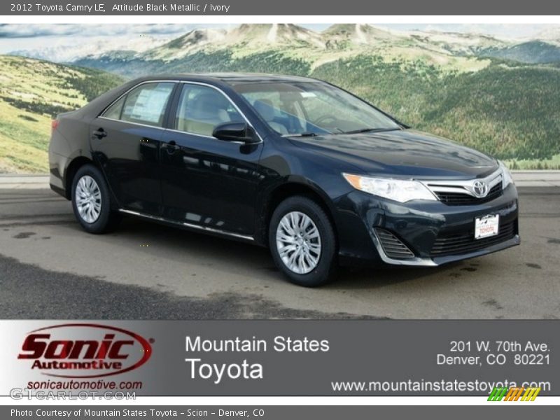 Attitude Black Metallic / Ivory 2012 Toyota Camry LE