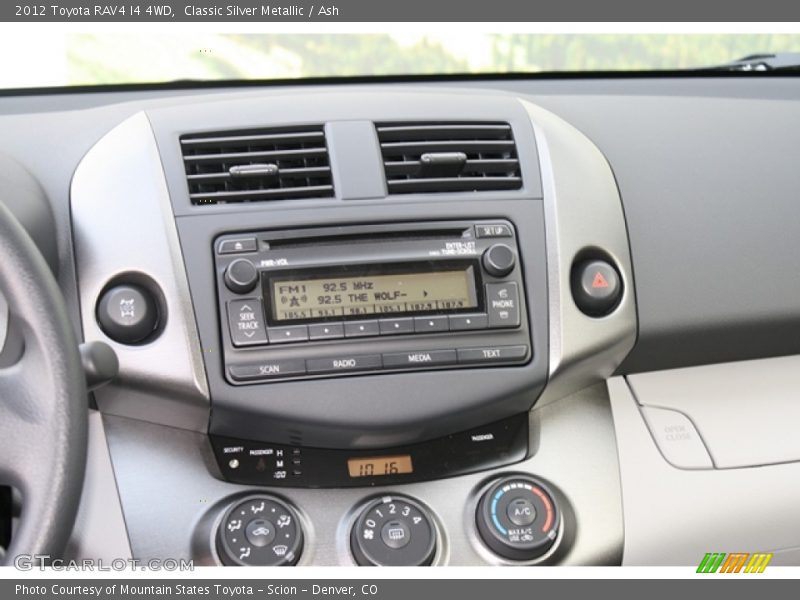 Controls of 2012 RAV4 I4 4WD