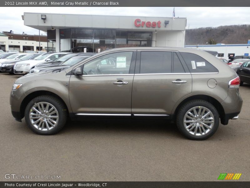 Mineral Gray Metallic / Charcoal Black 2012 Lincoln MKX AWD
