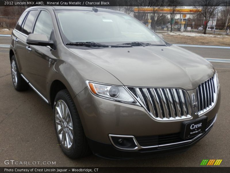 Mineral Gray Metallic / Charcoal Black 2012 Lincoln MKX AWD
