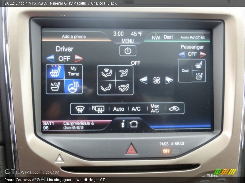 Mineral Gray Metallic / Charcoal Black 2012 Lincoln MKX AWD