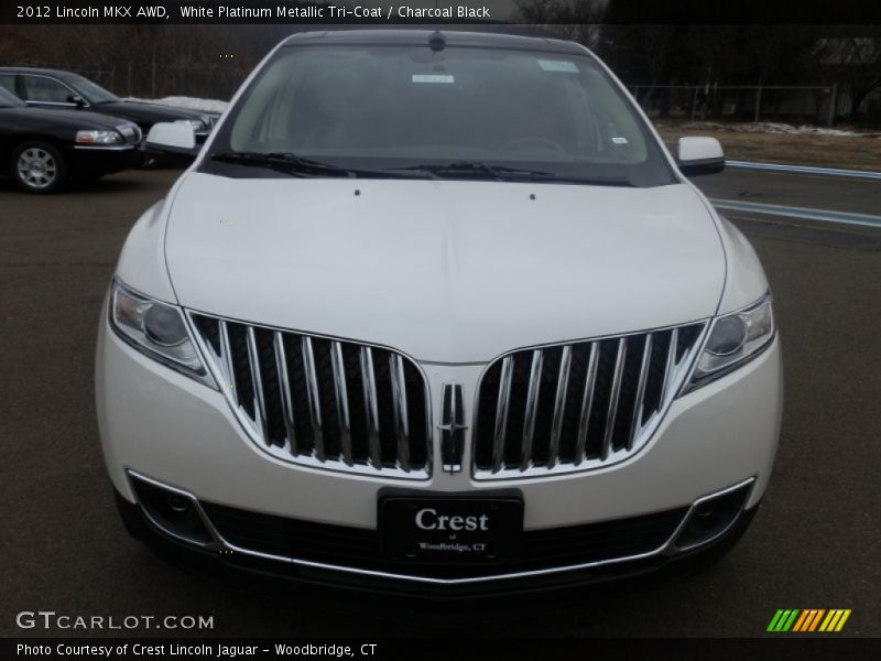 White Platinum Metallic Tri-Coat / Charcoal Black 2012 Lincoln MKX AWD