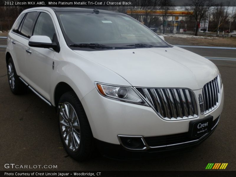 White Platinum Metallic Tri-Coat / Charcoal Black 2012 Lincoln MKX AWD