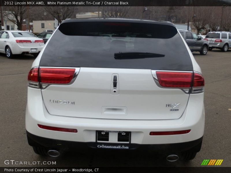 White Platinum Metallic Tri-Coat / Charcoal Black 2012 Lincoln MKX AWD